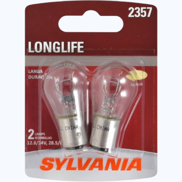 Sylvania 2357 Long‑Life Miniature Bulbs – Twin Pack for DRL & Backup/Reverse Lights