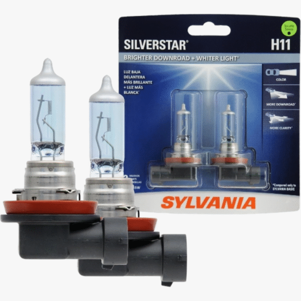 SYLVANIA H11 SilverStar Ultra Halogen Headlight Bulbs , High & Low Beam Replacement